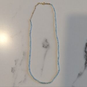Catbird x Cassie Namoda New Tide Aquamarine Choker, 14-16.75"